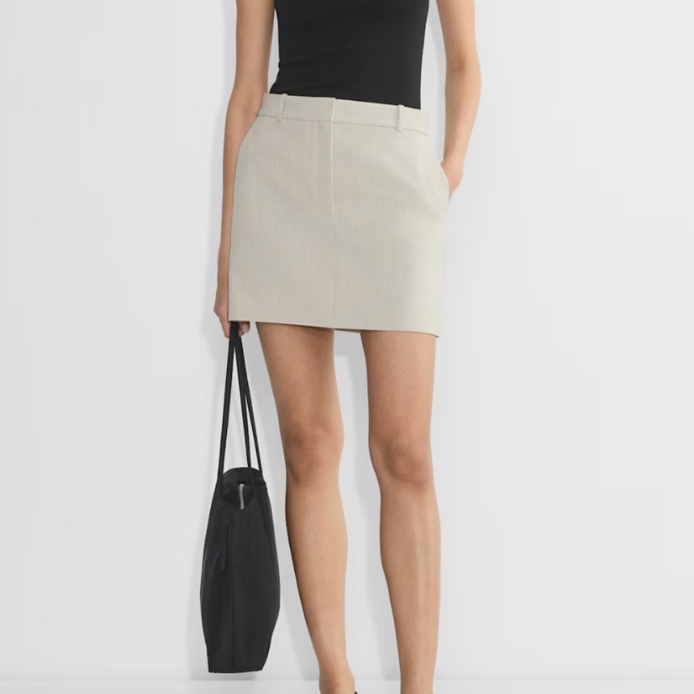 Aritzia Cream Mini Skirt